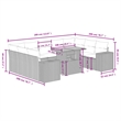 vidaXL 10 Piece Solid Acacia Wood Sofa Set in Gray