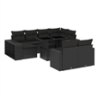 vidaXL 11 Piece Poly Rattan Sofa Set in Black