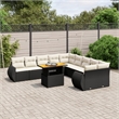 vidaXL 11 Piece Large Sofa Set in Black