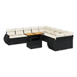 vidaXL 11 Piece Large Sofa Set in Black