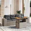 vidaXL 5 Piece Steel Large Sofa Set in Gray
