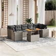 vidaXL 8 Piece Steel Sofa Set in Gray