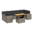 vidaXL 8 Piece Steel Sofa Set in Gray