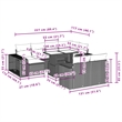 vidaXL 11 Piece Steel Sofa Set in Gray/Beige
