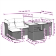 vidaXL 7 Piece Poly Rattan Sofa Set in Beige