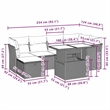 vidaXL 7 Piece Poly Rattan Small Sofa Set in Gray