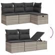 vidaXL 7 Piece Poly Rattan Small Sofa Set in Gray