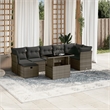 vidaXL 8 Piece Steel Large Sofa Set in Gray