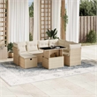vidaXL 8 Piece Sofa Set in White/Cream/Beige