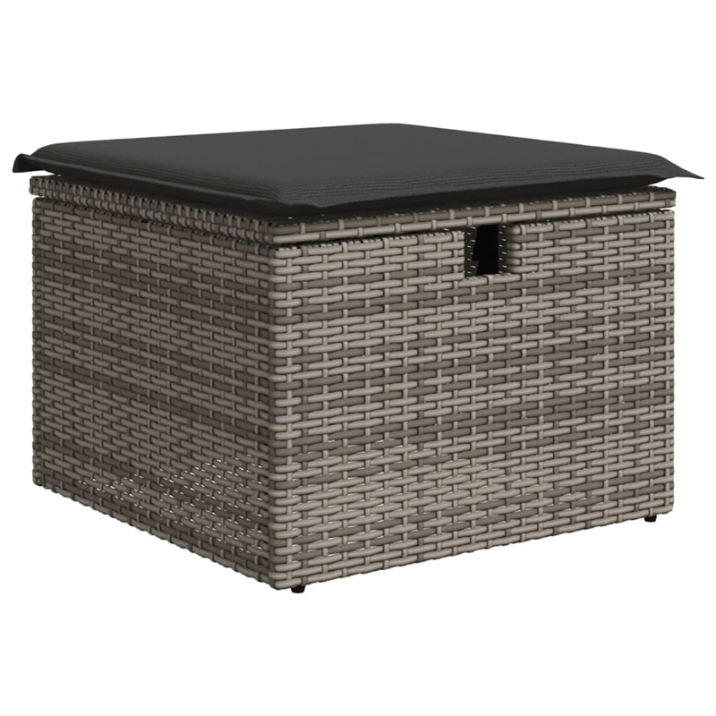 vidaXL 8 Piece Poly Rattan Small Sofa Set in Gray