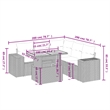 vidaXL 6 Piece Steel Sofa Set in Gray