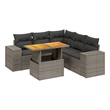 vidaXL 6 Piece Steel Sofa Set in Gray