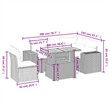 vidaXL 6 Piece Poly Rattan Sofa Set in Gray