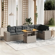 vidaXL 7 Piece Steel Sofa Set in Gray