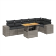 vidaXL 7 Piece Steel Sofa Set in Gray