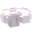vidaXL 5 Piece Steel Sofa Set in Gray/Beige