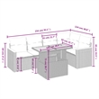 vidaXL 6 Piece Sofa Set in Gray