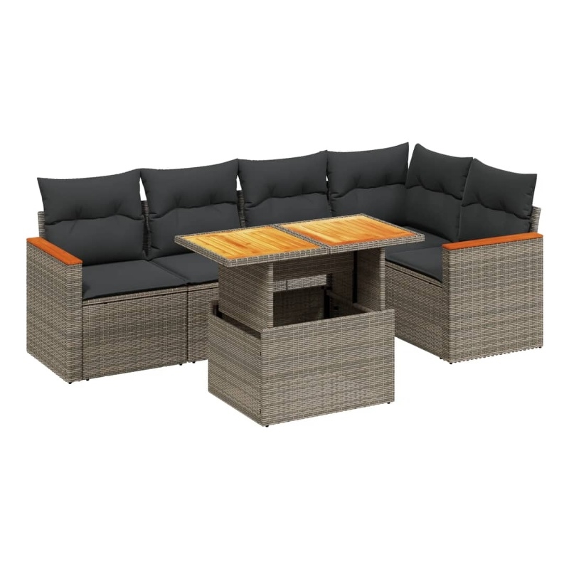 vidaXL 6 Piece Sofa Set in Gray