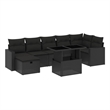 vidaXL 8 Piece Poly Rattan Sofa Set in Black