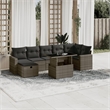 vidaXL 8 Piece Poly Rattan Sofa Set in Gray