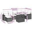 vidaXL 8 Piece Poly Rattan Sofa Set in Gray