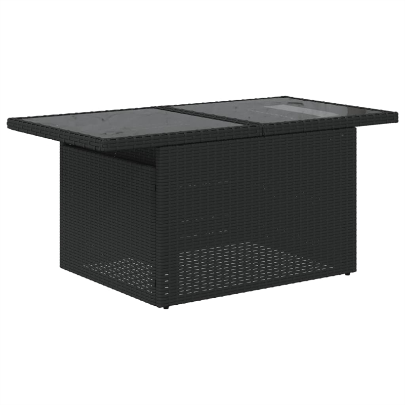 vidaXL 7 Piece Steel Sofa Set in Black