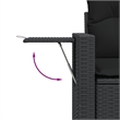 vidaXL 7 Piece Steel Sofa Set in Black