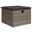 vidaXL 7 Piece Poly Rattan Sofa Set in Gray