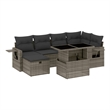 vidaXL 7 Piece Poly Rattan Sofa Set in Gray