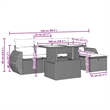 vidaXL 6 Piece Poly Rattan Sofa Set in Black