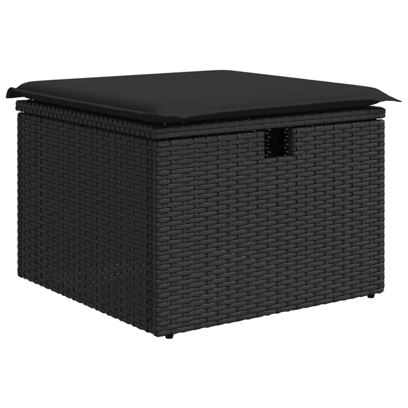 vidaXL 8 Piece Steel Sofa Set in Black