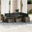 vidaXL 8 Piece Steel Sofa Set in Gray