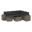 vidaXL 8 Piece Steel Sofa Set in Gray