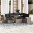 vidaXL Poly Rattan Sofa Set in Gray
