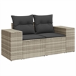 vidaXL Poly Rattan Sofa Set in Gray