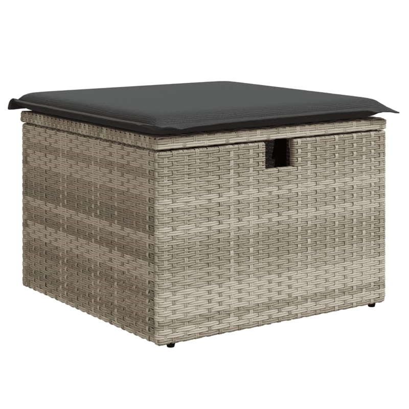 vidaXL Poly Rattan Sofa Set in Gray