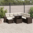 vidaXL 8 Piece Sofa Set in Brown