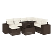 vidaXL 8 Piece Sofa Set in Brown