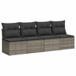vidaXL Steel Sofa Set in Gray