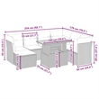 vidaXL 8 Piece Solid Acacia Wood Small Sofa Set in Beige