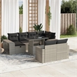 vidaXL 11 Piece Sofa Set in Gray
