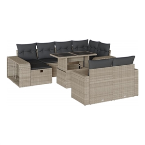 vidaXL 11 Piece Sofa Set in Gray