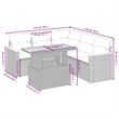 vidaXL 6 Piece Poly Rattan Sofa Set in Gray