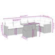 vidaXL 7 Piece Solid Acacia Wood Sofa Set in Gray
