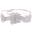vidaXL 7 Piece Solid Acacia Wood Small Sofa Set in Gray