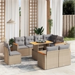 vidaXL 9 Piece Sofa Set in Gray/Beige