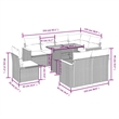 vidaXL 9 Piece Sofa Set in Gray/Beige
