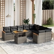 vidaXL 10 Piece Solid Acacia Wood Sofa Set in Gray