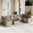 vidaXL 11 Piece Steel Sofa Set in Gray/Beige