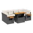 vidaXL 7 Piece Sofa Set in Black